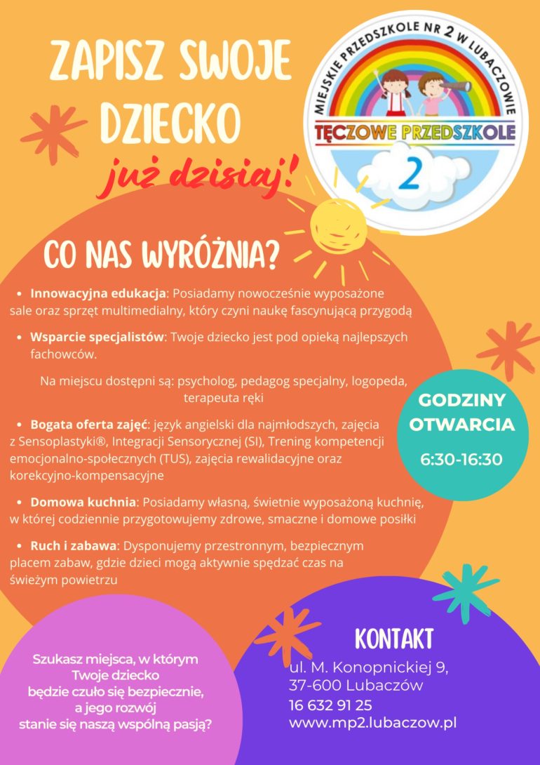 Rekrutacja przedszkolna na rok 2026-2027